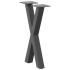 Patas para mesa de centro en forma de X 2 uds antracita