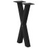 Patas de mesa de centro forma X 2uds acero negro 38x(42-43)