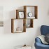 Estante de pared madera ingeniería envejecida 80x15x78,5