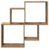 Estante de pared madera ingeniería envejecida 80x15x78,5