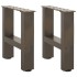 Patas para mesa de centro de acero natural 2 uds 30x(30-31)