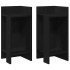 Mesas auxiliares 2 uds con estante negro 25,5x27x60