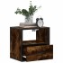 Mesita de noche de pared color roble ahumado 40x31x39,5