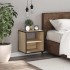 Mesita de noche de pared color roble ahumado 40x31x39,5