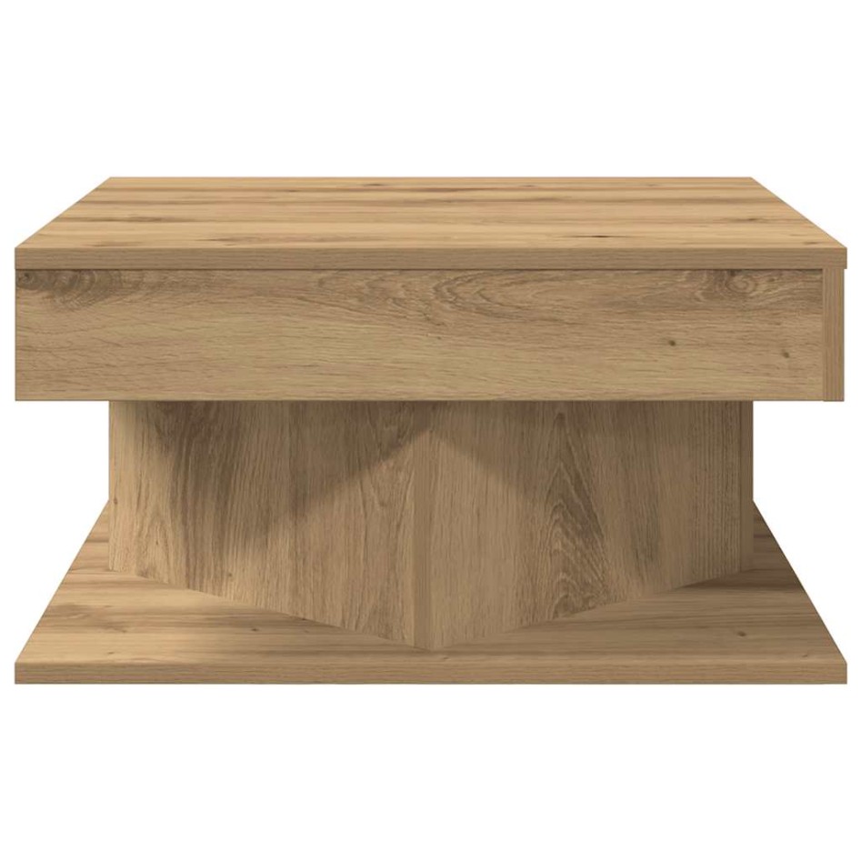 Mesa de centro madera ingeniería roble artisan 55x55x30