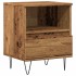 Mesita de noche madera ingeniería madera envejecida 40x35x50