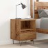 Mesita de noche madera ingeniería madera envejecida 40x35x50
