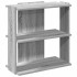 Librería 3 estantes madera ingeniería gris Sonoma 60x30x60