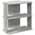 Librería de 3 niveles madera gris hormigón 60x30x60