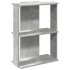 Librería de 3 niveles madera gris hormigón 60x30x80