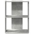 Librería de 3 niveles madera gris hormigón 60x30x80