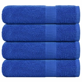 Toallas de baño 4 uds azul 100x150 cm 360 g/m² 100%