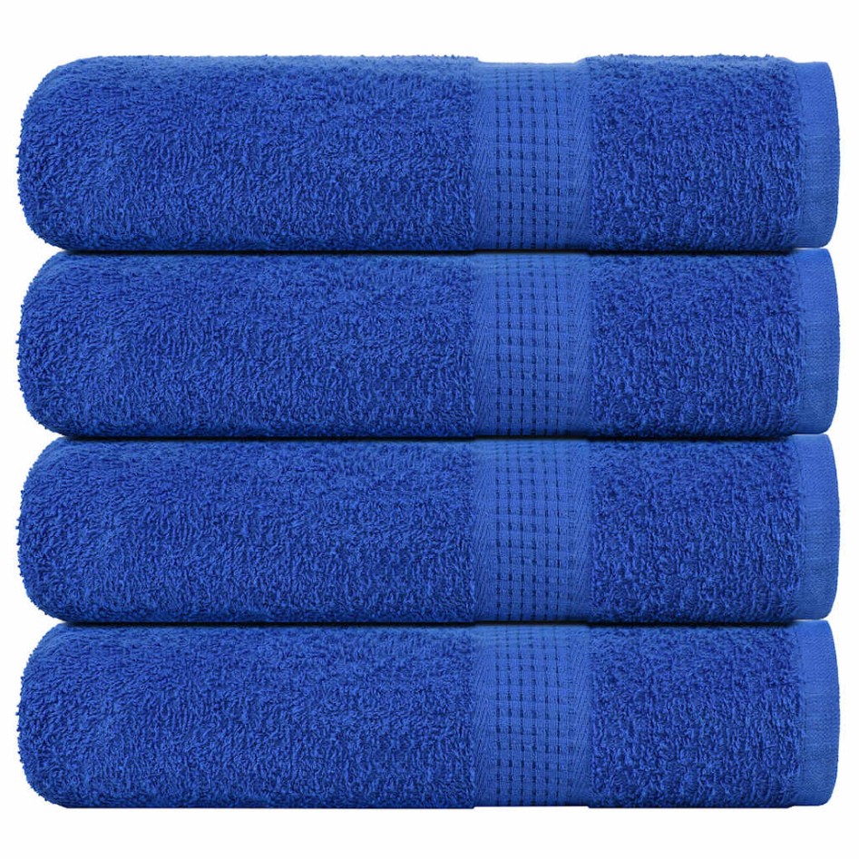 Toallas de baño 4 uds azul 100x150 cm 360 g/m² 100%