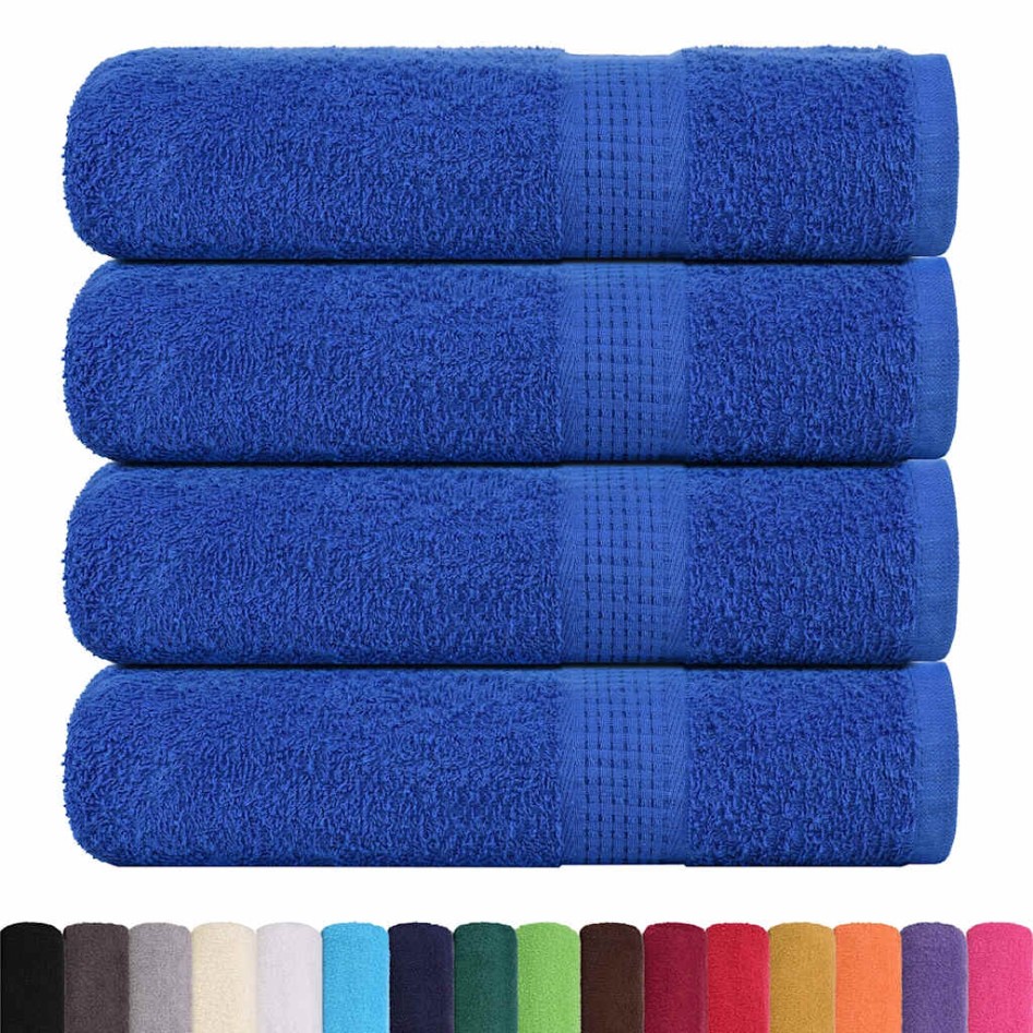 Toallas de baño 4 uds azul 100x150 cm 360 g/m² 100%