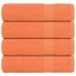 Toallas de baño 4 uds naranja 100x150 cm 360gsm 100%
