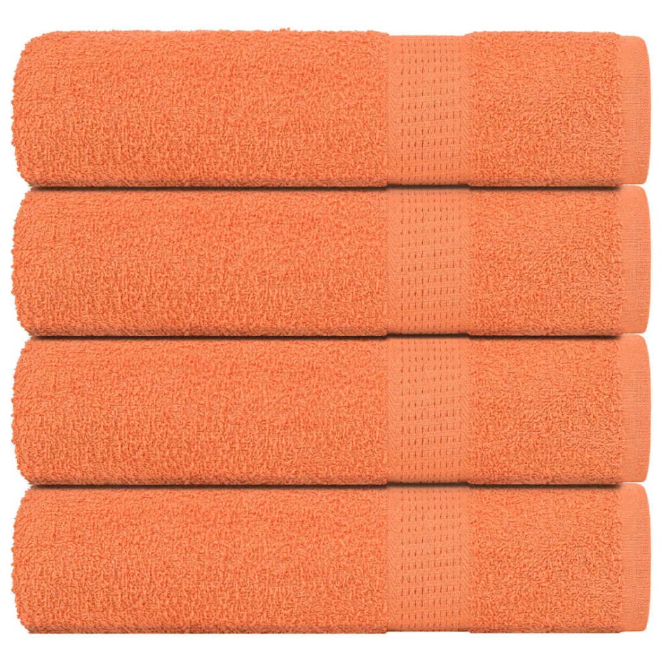 Toallas de baño 4 uds naranja 100x150 cm 360gsm 100%