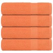 Toallas de baño 4 uds naranja 100x150 cm 360gsm 100% algodón