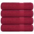 Toallas de Baño 4 uds burdeos 100x150 cm 360 gsm 100%
