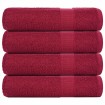 Toallas de Baño 4 uds burdeos 100x150 cm 360 gsm 100% algodón