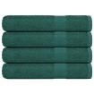 Toallas de sauna 4 uds 100% algodón verde 80x200 cm 360 gsm