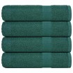 Toallas de ducha 4 uds 100% algodón verde 70x140 cm 360 gsm