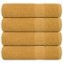 Toallas de baño 4 uds oro 100x150 cm 360 gsm 100%