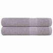 Toallas de sauna 2 uds 100% algodón gris 80x200 cm 360 gsm