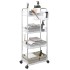 Carro de almacenamiento 4 niveles transparente 37x28x95
