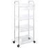 Carro de almacenamiento 4 niveles transparente 37x28x95
