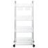 Carro de almacenamiento 4 niveles transparente 37x28x95