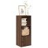 Estantería de madera de ingeniería marrón roble 31x24x77