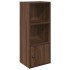 Estantería de madera de ingeniería marrón roble 31x24x77