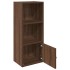Estantería de madera de ingeniería marrón roble 31x24x77