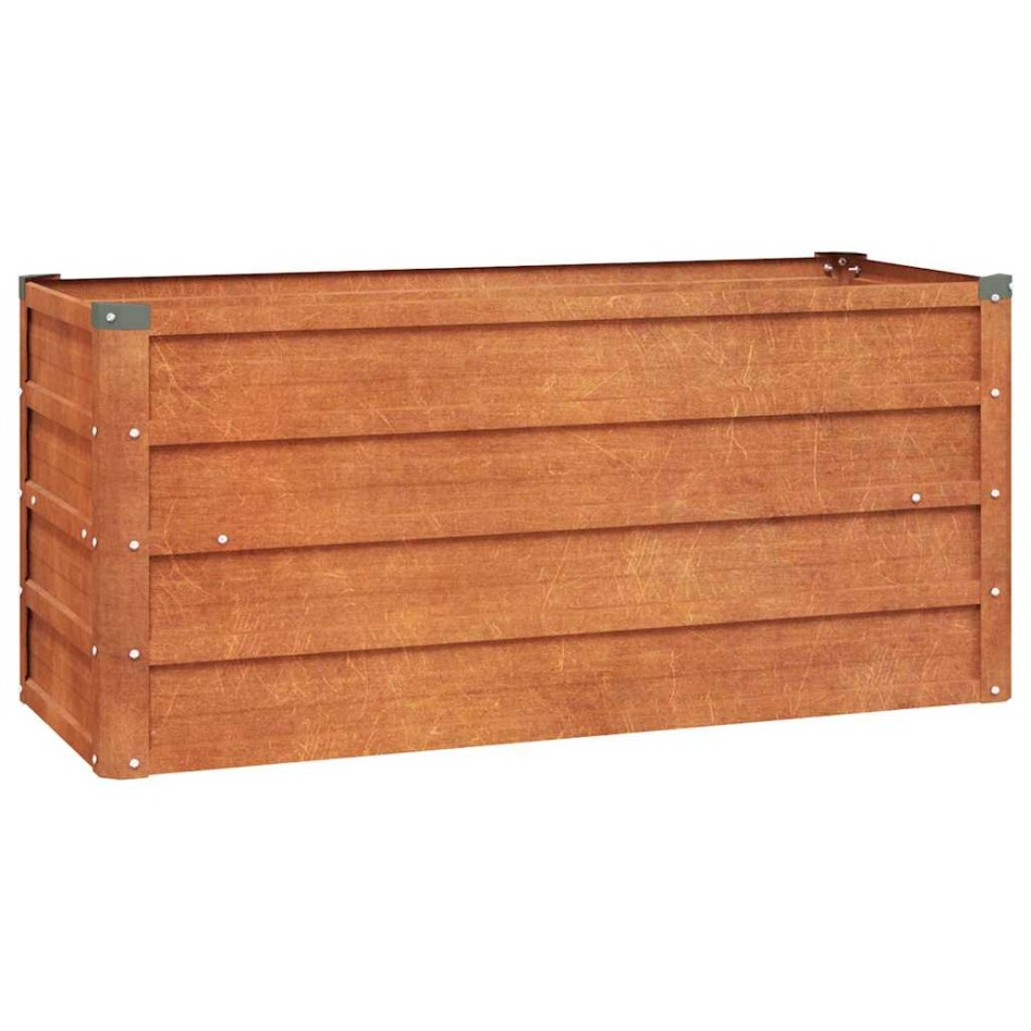 Arriate oxidado de acero corten 100x40x45
