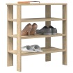 Mueble zapatero madera contrachapada roble sonoma 61x32x70 cm