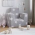 Sofá para niños felpa suave gris claro con