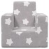 Sofá para niños felpa suave gris claro con