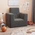 Sofá para niños felpa suave gris