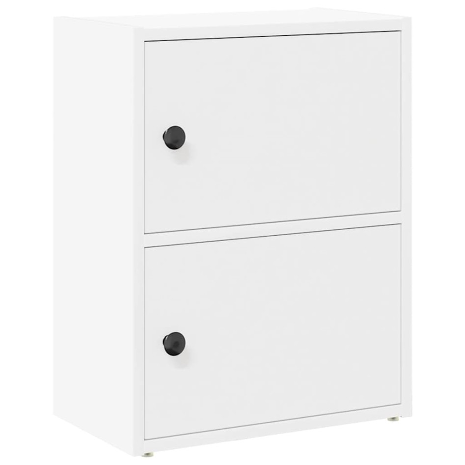 Estantería de madera de ingeniería blanca 40x24x52