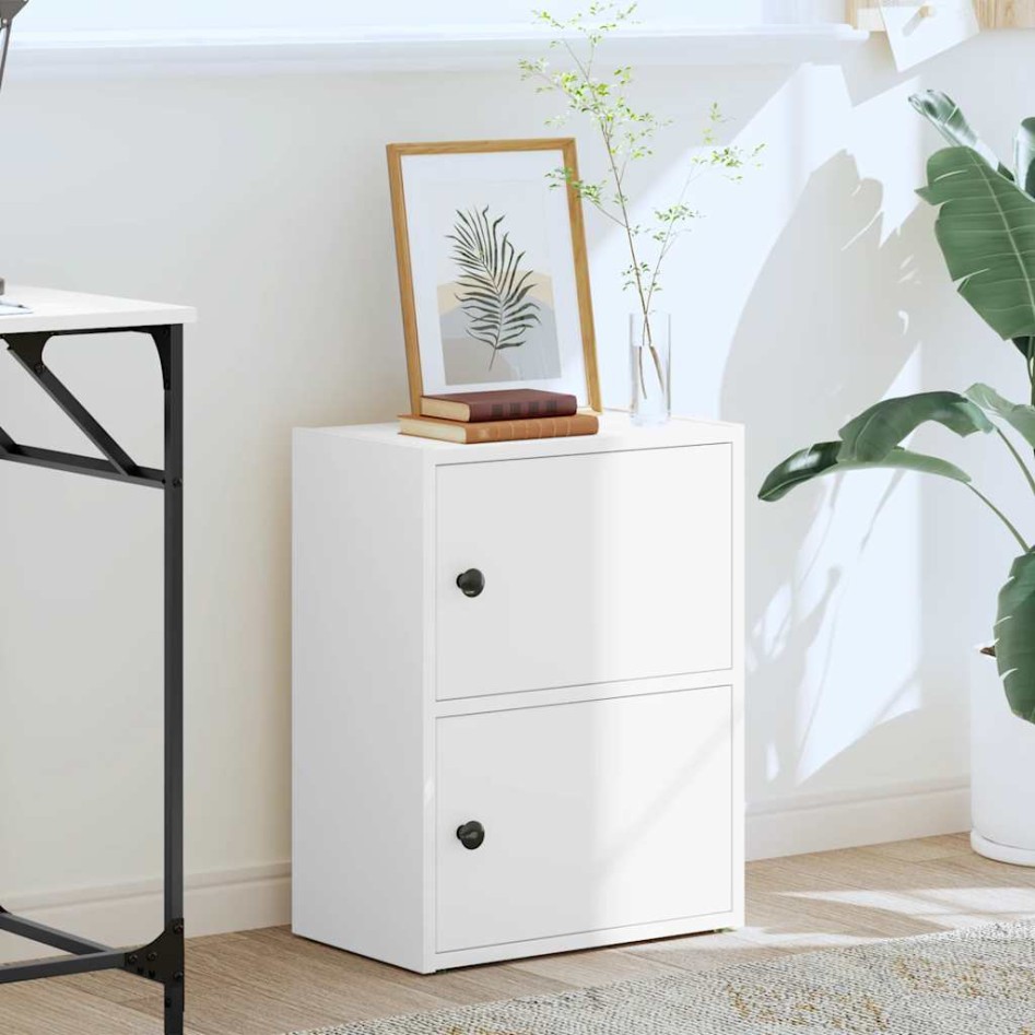 Estantería de madera de ingeniería blanca 40x24x52