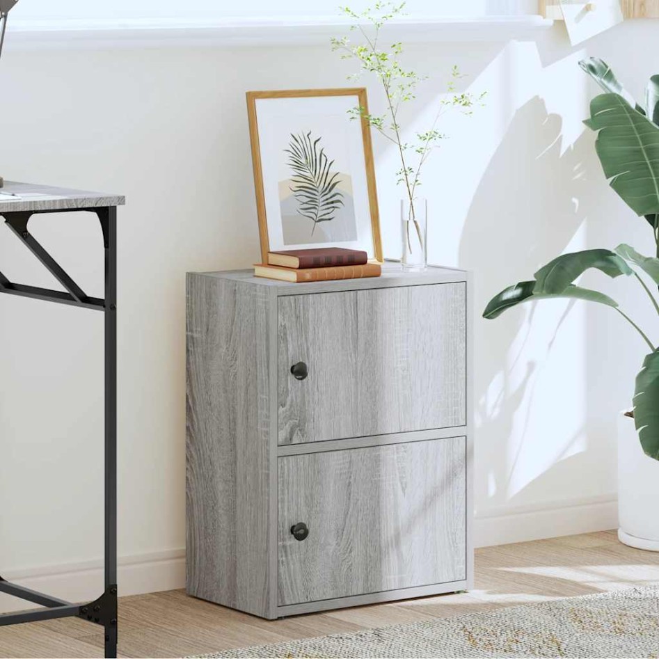 Estantería de madera de ingeniería gris sonoma 40x24x52