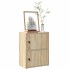 Estantería de madera de ingeniería roble sonoma 40x24x52