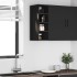 Armario colgante de cocina contrachapada negro 20x29,5x60