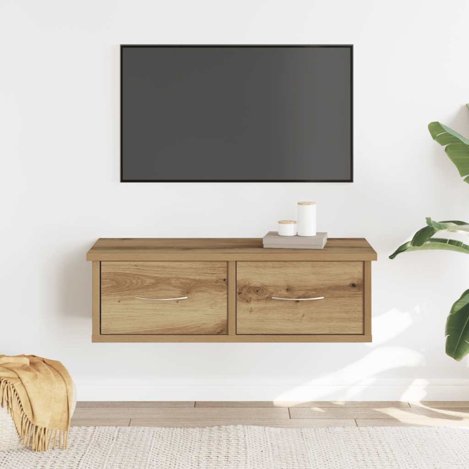 Armario pared madera de ingeniería roble artesano 60x26x18,5