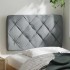 Cabecero de cama acolchado tela gris claro 80