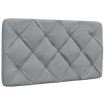 Cabecero de cama acolchado tela gris claro 90 cm