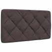 Cabecero de cama acolchado tela marrón oscuro 90 cm