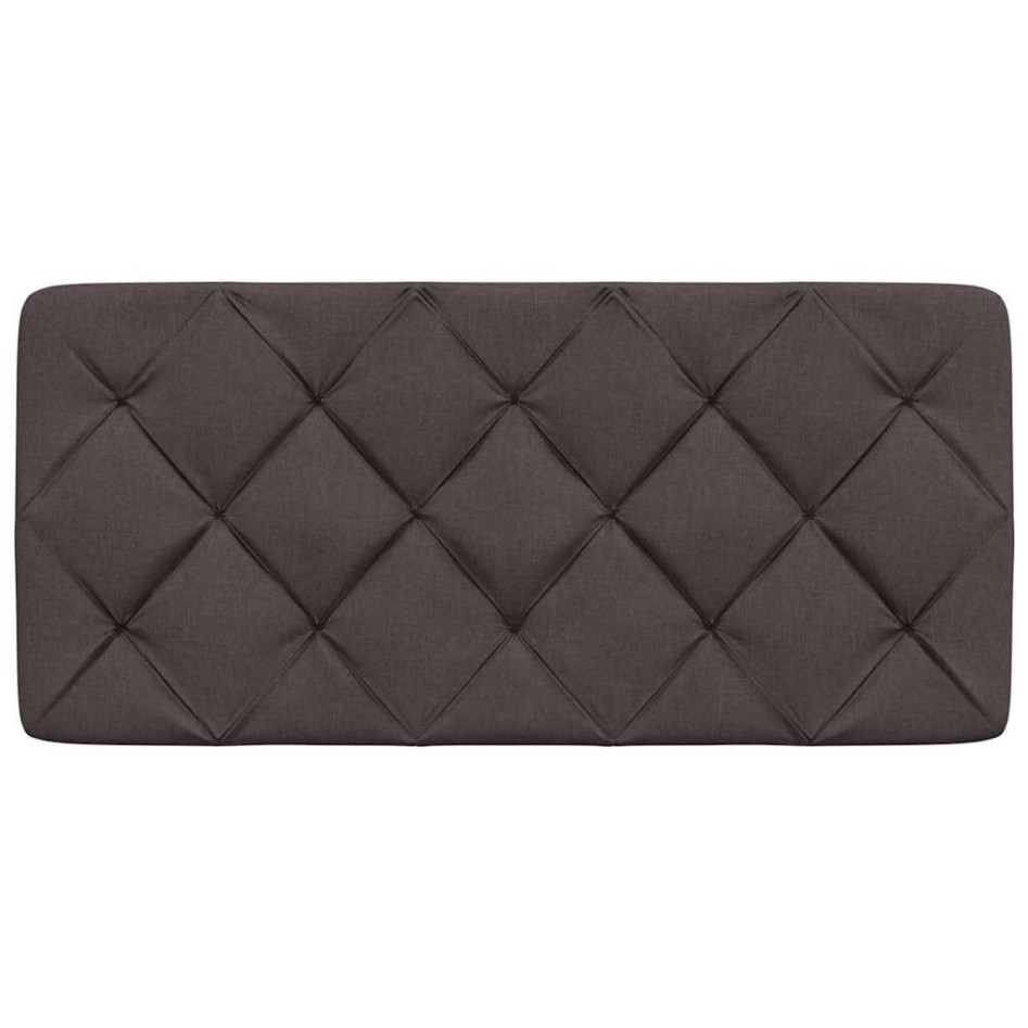 Cabecero de cama acolchado tela marrón oscuro 100