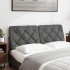 Cabecero de cama acolchado tela gris oscuro 140
