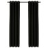 Cortina opaca con ojales look lino 2 pzas antracita 140x245